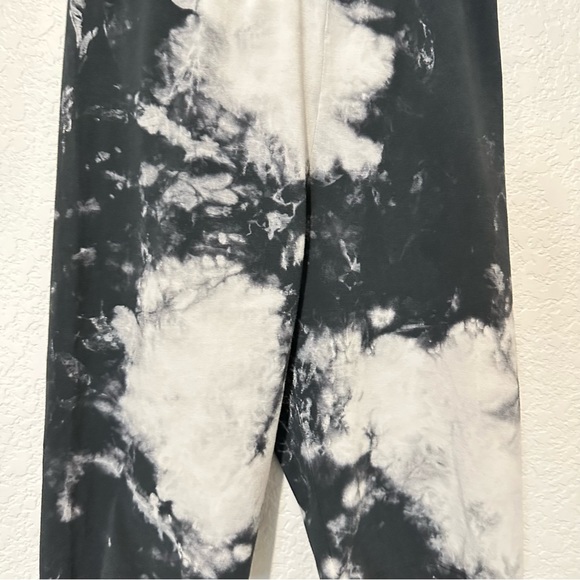New Zara Tie Dye Stretch Bleach Design Gray Biker Shorts Medium 6050/406 - Picture 7 of 8